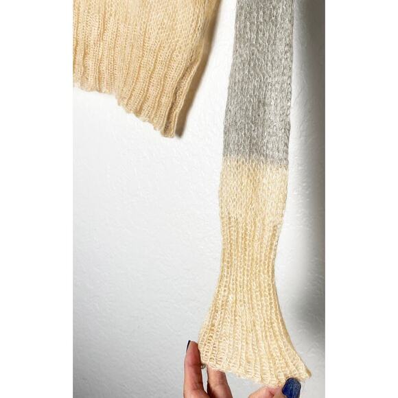 Knitted & Knotted x Anthropologie Women's Sheer Cowl Neck Mohair Blend Sweater S - Picture 5 of 8